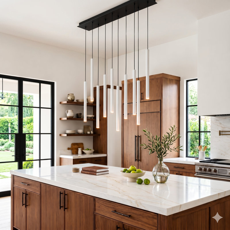 Baileyton 10 - Light Kitchen Island Pendant, White