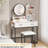 Makeup Vanity Desk With Round Mirror And Lights-106667671