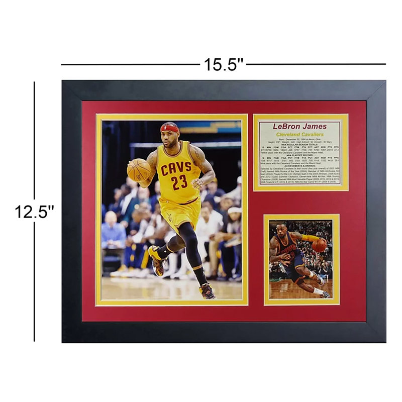 Souvenirs encadrée lebron james cleveland cavaliers