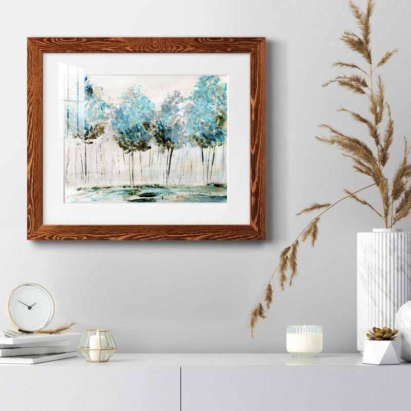 Printemps - peinture encadrée, Cadre en érable, H 20 po x l 17 po x P 1,5 po