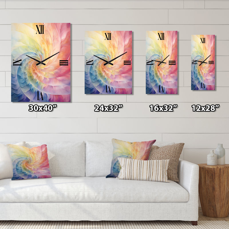 Horloge murale Raimbow Serenade Of Spirals, Petit