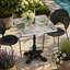 Table carrée avec base en fonte robuste pour bistro, café, bar et maison-1752282002
