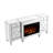 W 57" X D 15 " X H 25.6" Flash Silver Combination Tv Fireplace Cabinet