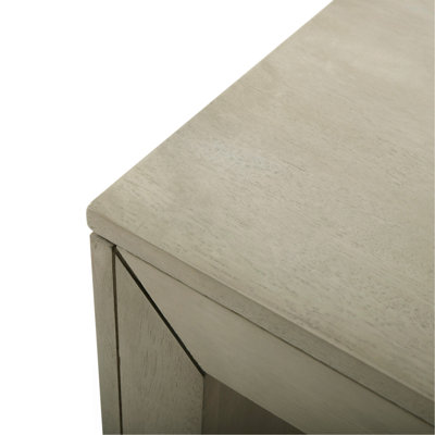 Acacia Wood Dining Bench, Light Gray Oak
