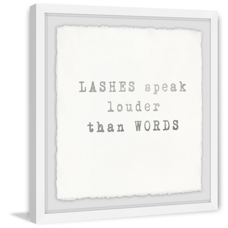 «Lash Speak II», reproduction encadrée, H 12 po x l 12 po x P 1,5 po