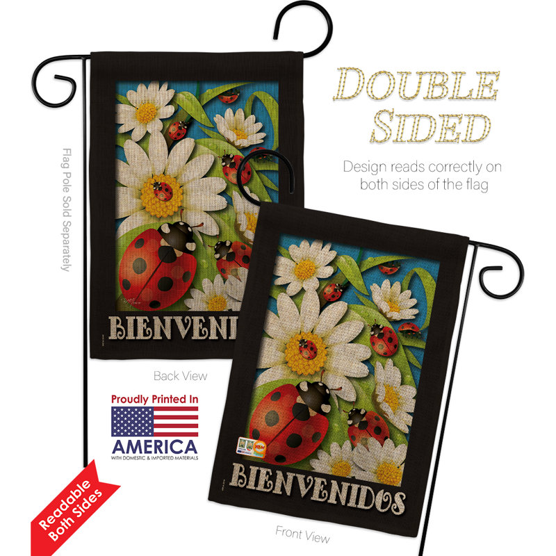 Double Sided 18.5'' H x 13'' W Polyester Flag Set