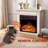 26.58''W 25"H 8.07"D Freestanding Electric Fireplace With Remote Control.-447979216
