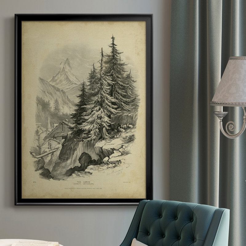 Toile encadrée de qualité supérieure The Larch, Cadre noir, H 36,5 po x l 26,5 po x P 1 po