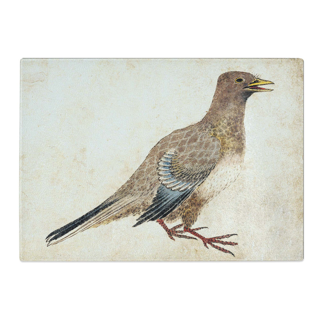 Tempered Glass Pigeon by Katsushika Hokusai Chopping Board