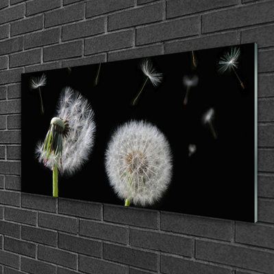 Floral Dandelion - No Frame Print on Glass