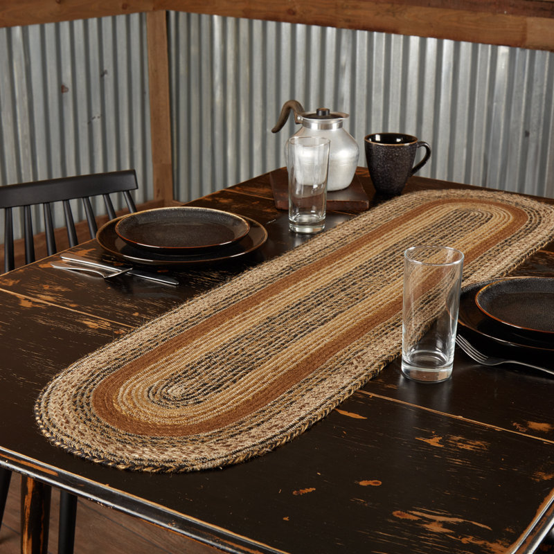 Kettle Grove Geometric Oval Table Runner, 48" L x 13" W
