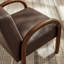 Fauteuil d'appoint rembourré en similicuir Lunet espresso-2028224517-2028224539