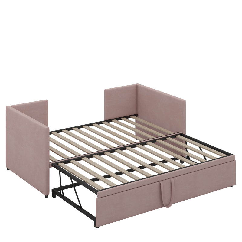 Willadeen Twin Size Upholstered daybed, Pink
