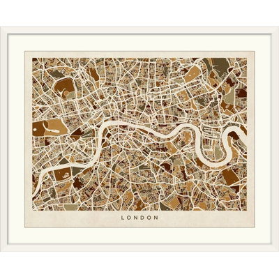 «London England Street Map» par Bellen, impression