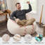 Très grand fauteuil à billes avec housse amovible, rembourrage en mousse à mémoire de forme inclus, chaise longue en microfibre moelleuse pour le salon, la chambre à coucher et la salle de jeux-1265643306-1244988194