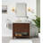 Zoe 36'' Single Bathroom Vanity Base Only in Walnut Finish
