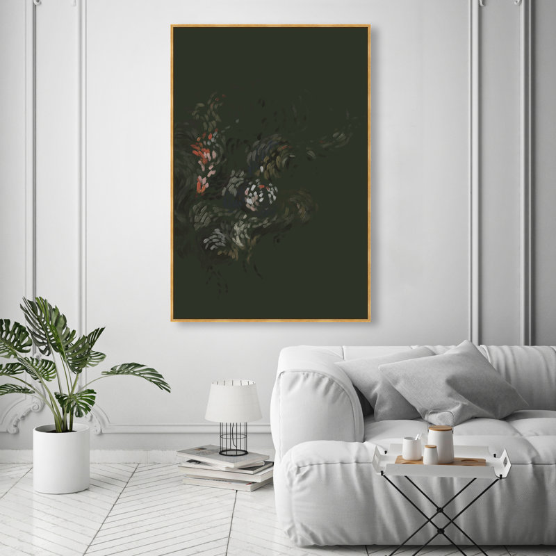 Dancing Petals II Print by Oliver Gal, 37"H x 55"W, Gold Floater Frame