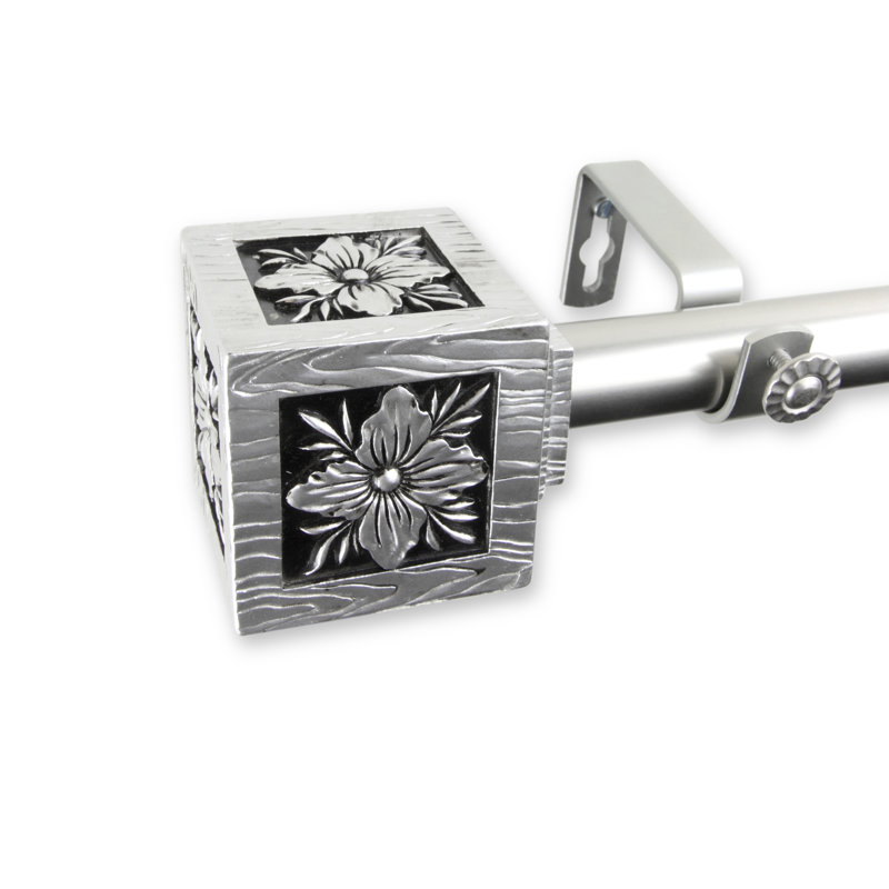 Tringle à rideaux simple Baugh Ophélie, Nickel satiné