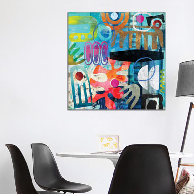 " Tribal Abstract Blue " by Nikki Chu