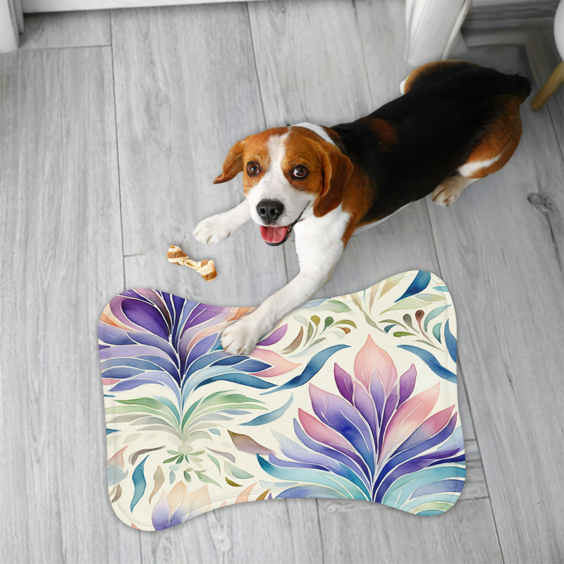 Bold Colors - 1 Piece Bone Shape Feeding Mat