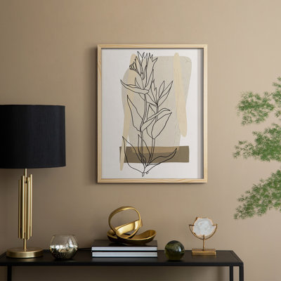 «Modern Botanical II», reproduction encadrée - bois massif