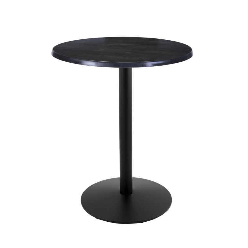 Table de bar d'intérieur / d'extérieur Dicule, L 30 po x l 30 po, Acier noir