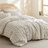 Bedsure Tufted Boho King Comforter Set – 3-Piece Bright White Shabby Bedding，Farmhouse Jacquard Bed Set with Embroidery, All-Season Softness for Cozy Bedrooms & Boho-Chic Gifts-105490883-105490890