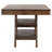 Ferrara Walnut 2-Drawer Counter Height Table