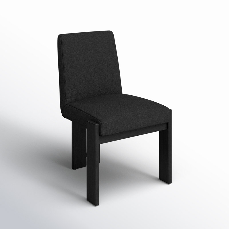 Roxy Upholstered Dining Chair, Brushed Ebony Oak, Gibson Black