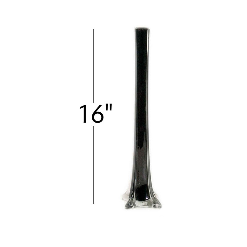 Vase de table Shadle, Noir, H 16 po x l 3 po x P 3 po