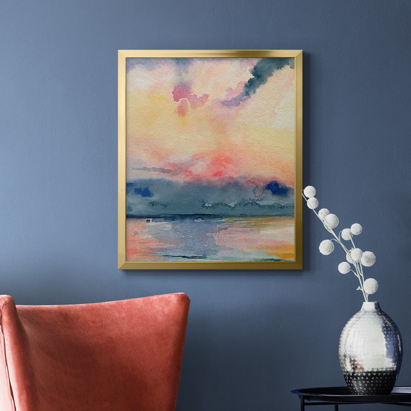 Toile Prism Seascape II de qualité supérieure, prête à être accrochée, Or, H 20 po x l 16 po