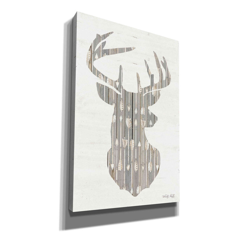 «Canmore Deer And Arrows Silhouette» par Cindy Jacobs, H 18 po x l 12 po x P 0,75 po