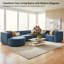 Canapé modulaire incurvé en forme de L de 109 po de style moderne | Chenille infroissable, mousse haute densité + ressorts ensachés, 2 coussins décoratifs, assemblage sans outil-1925745228