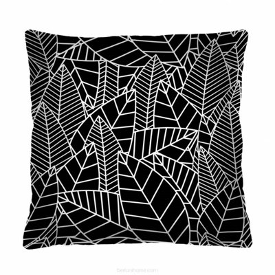 This laurel cushion is black