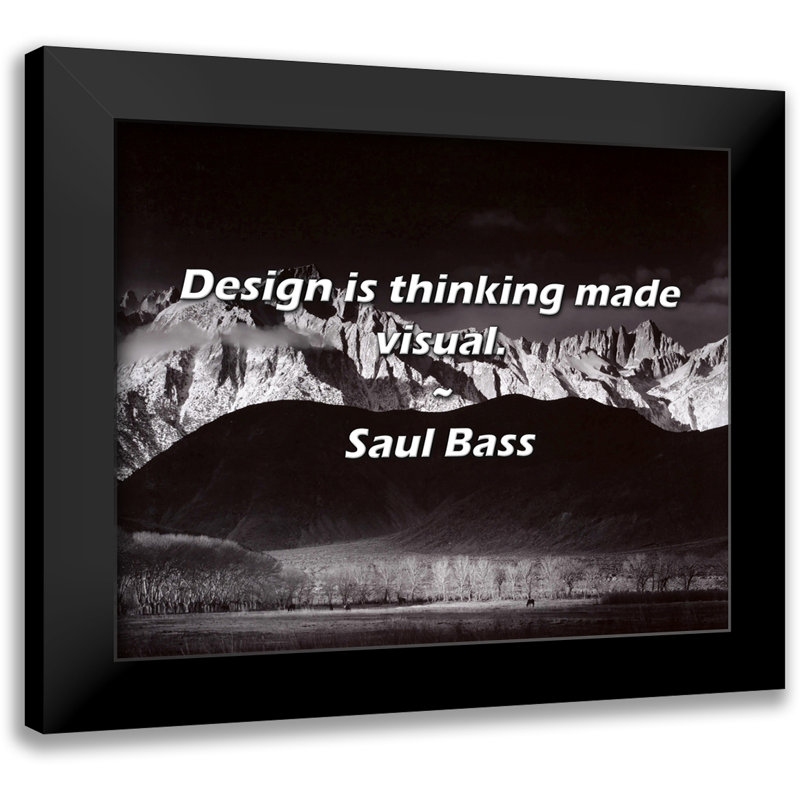 Saul Bass Quote: Design is thinking made visual.