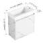Meuble-lavabo de salle de bain avec lavabo en résine et porte à fermeture en douceur - Améliorez votre expérience de bain avec lavabo de rangement flottant de 20 po