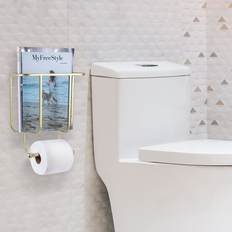 Porte-papier hygiénique pour salle de bain doré