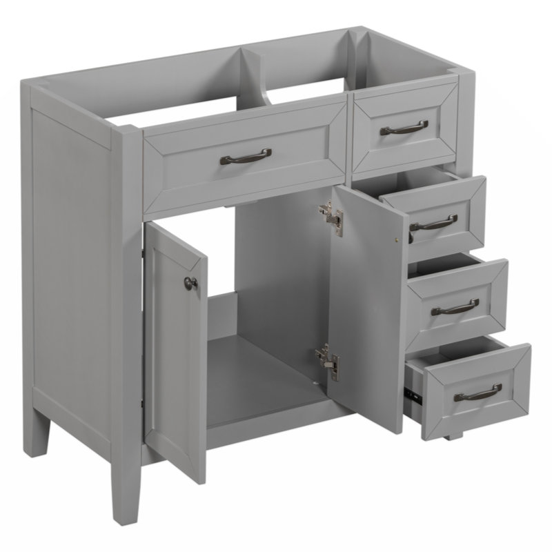35.5'' Single Bathroom Vanity Base Only, Gris