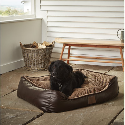 Bessie Faux Leather Pet Bed