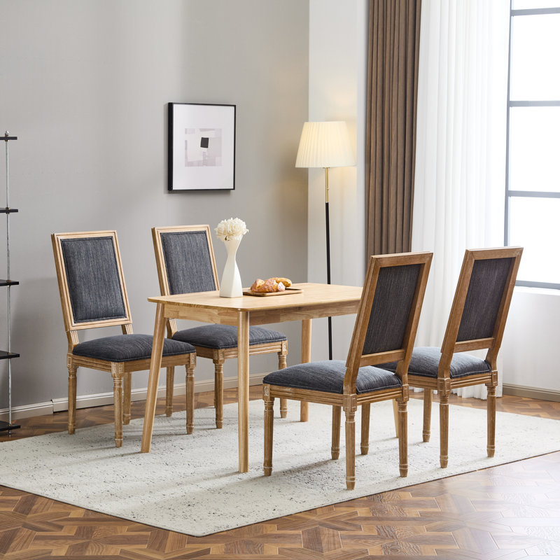 Fabric Upholstered Side Chair, Haze Blue