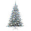 Artificial Hinged Christmas Tree White PE and PVC-964562831