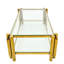 Table basse en verre trempé double couche, moderne, 47 po de largeur, acier inoxydable, or, pour le bureau à domicile, le rangement, facile à nettoyer-118673982