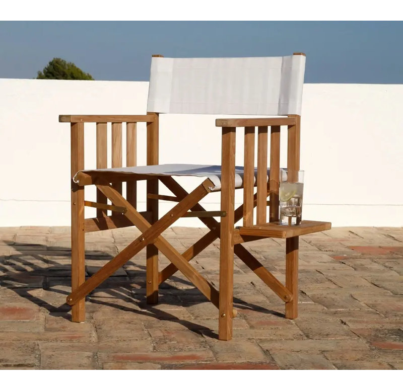 Safari Outdoor Teak Dining Armchair, Forest Green
