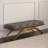 Simple Leopard Print Fabric Shoe Changing Stool