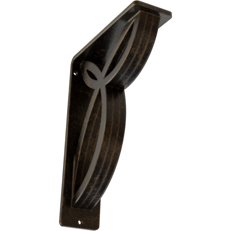 Support en fer forgé Versailles, Laiton antique, H 8 po x l 2 po x P 5,5 po