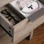 Table de chevet avec tiroir et tablette ouverte - de couleur gris rustique, assemblage, installation rapide, convient au rangement fonctionnel de la table d'appoint de la chambre à coucher, facile à assembler,