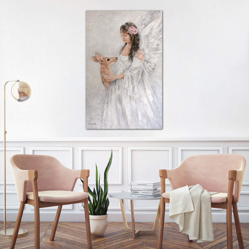 Snow Fawn by Debi Coules - Print on Canvas, No Frame, 66.04 cm H x 45.72 cm W x 1.91 cm D