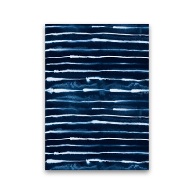 Electric Ink Lines Navy - Print