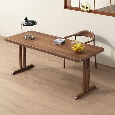 Bureaux rectangulaires en bois massif noyer