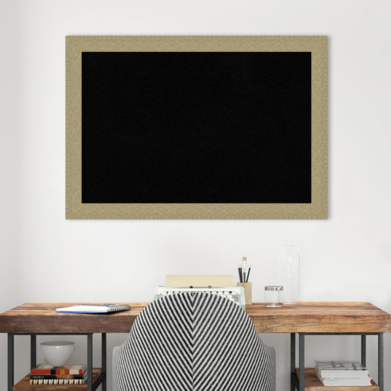 Mosaic White Frame Wall Cork Small Bulletin Board, Gold